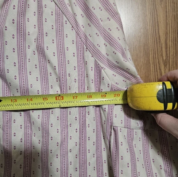 Bit & Bridle Top Beige Purple Babydoll Country Farmhouse Boho Flare Sleeve - Picture 3 of 6